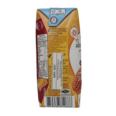 137 Degrees Genuine Almond Milk With Vegan Dha 180ml
