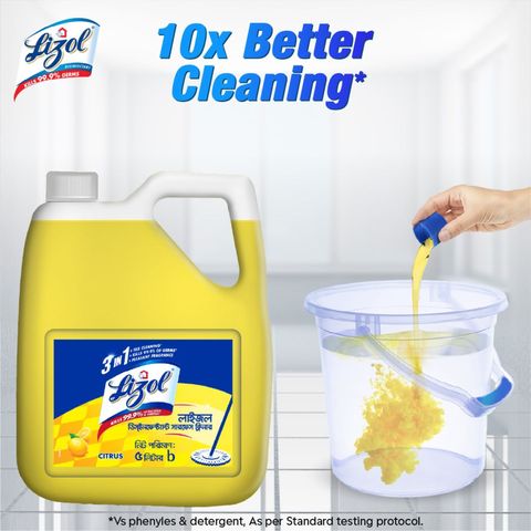 Lizol Disinfectant Surface Cleaner Citrus 5L