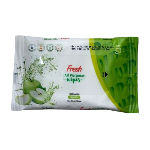 Fresh All Purpose Wipes Pouch 8 Pieces