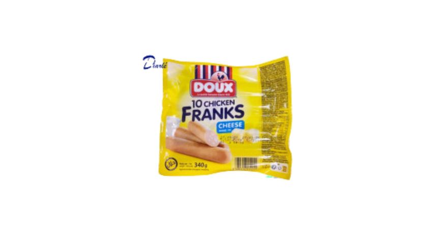 Doux Chicken Franks Cheese 340g FR