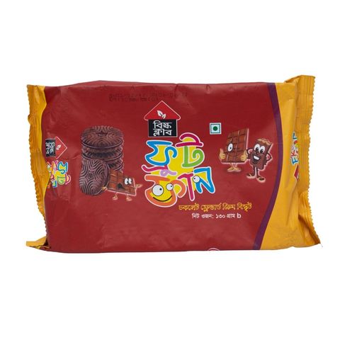 Bisk Club Fruit Fun Chocolate Flavoured Cream Biscuit 140g