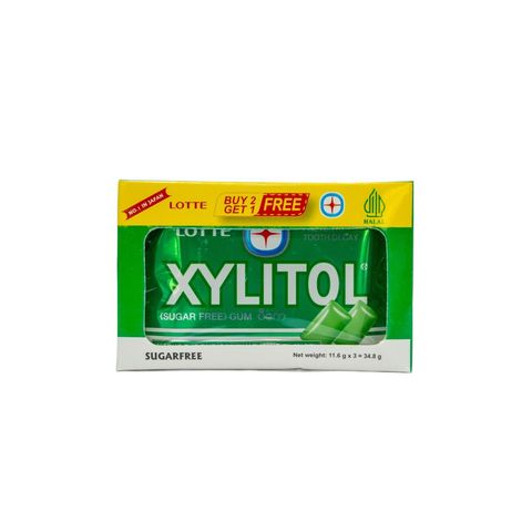 Buy 2, Get 1 Free Lotte  Xylitol Blister Lime Mint 11.6g