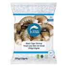 Fresh Sea Fish Black Tiger Shrimp Head Less Skin On Small 250g ±10g