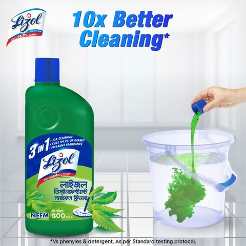 Lizol Disinfectant Surface Cleaner Neem 500ml