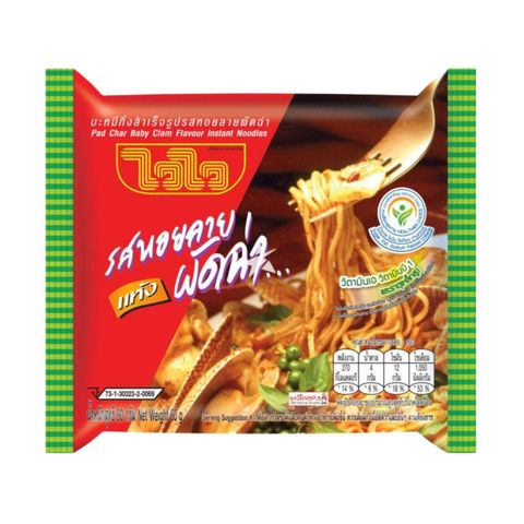 Wai Wai Instant Noodles Pad Char Baby Clam Flavour 60g