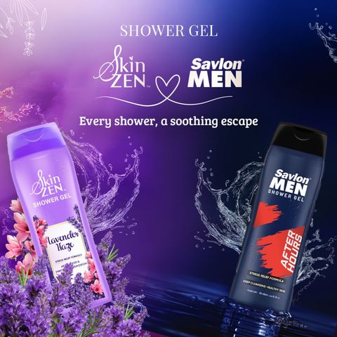 Buy 1 Savlon Men & Skin Zen Lavender Shower Gel 250ml & Get Free Loofa 2 Piece