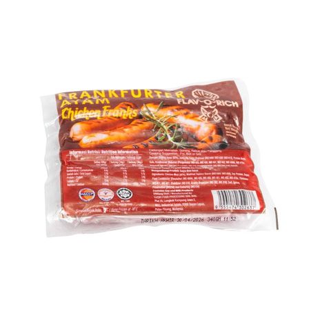 Flav O Rich Frankfuiter Chicken Sausage 340g