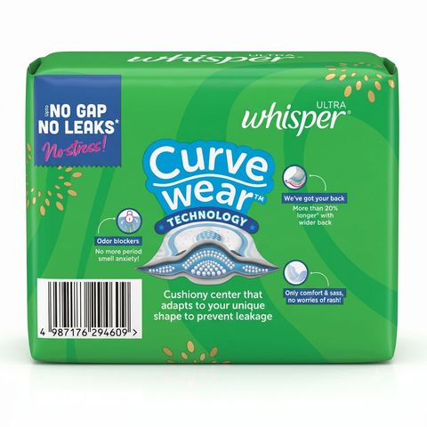 Whisper Sanitary Napkin Ultra For Heavy Flow Xl 15 Pieces