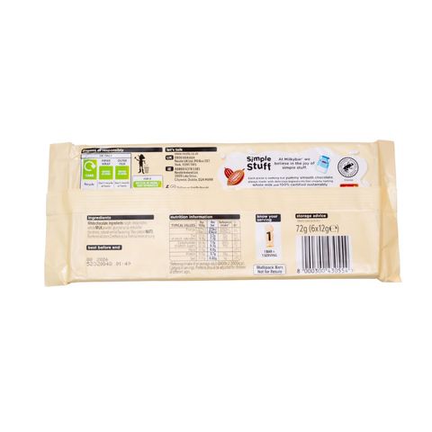 Nestle Milkybar Chocolate 6x12g 72g
