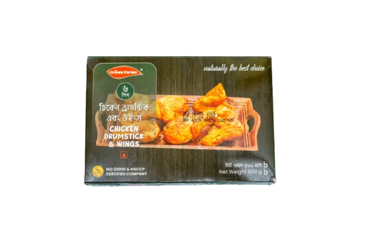 Crown Farms Chicken Dramsticks & Wings 6 Pieces 500g 