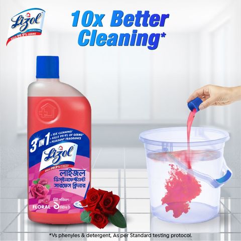 Lizol Disinfectant Surface Cleaner Floral 5L