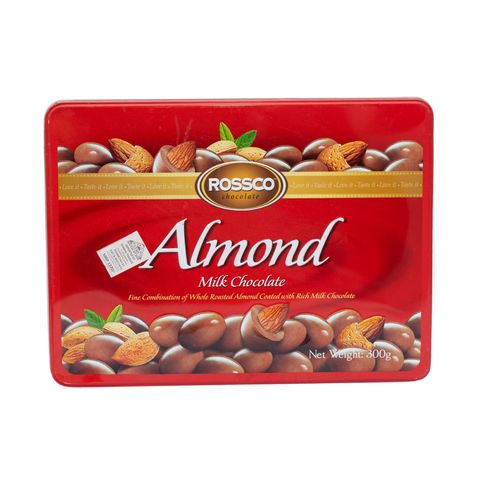 Rossco Chocolate Almond Milk Chocolate Tin 300g