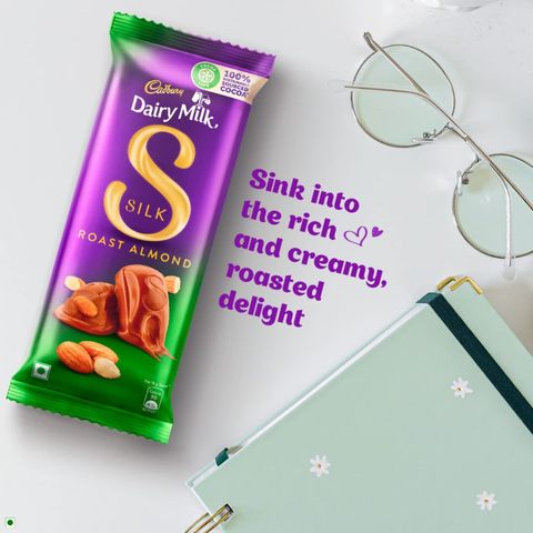 Cadbury Dairy Milk Silk Roast Almond Chocolate Bar 134g