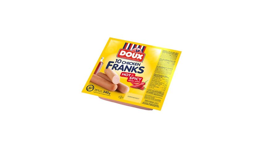 Doux Hot & Spicy Chicken Franks 340g