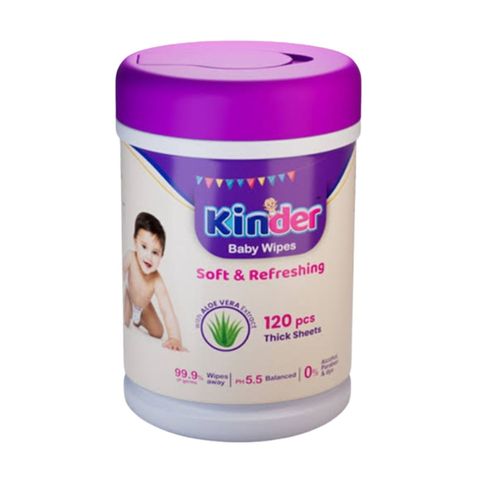 Kinder Wet Wipes Jar 120 Pieces