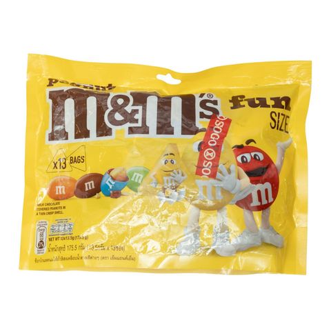M&M Peanut Fun Size Chocolate 13 Bags 175.5g