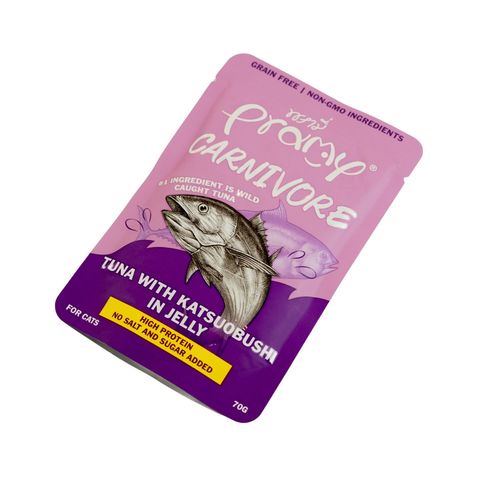 Pramy Carnivore Pouch Tuna With Katsuobushi In Jelly For All Cats 70g 