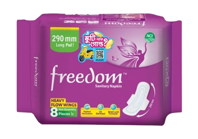 Freedom Heavy Flow Wings Sanitary Napkin Consumer Promo Pack 8 Pieces