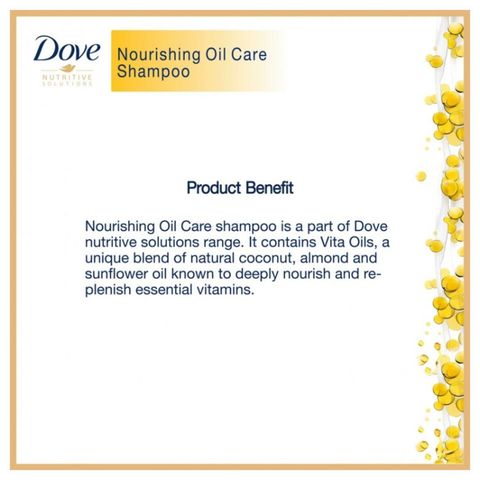 Dove Shampoo Nourishing Oil Care 330ml