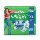 Whisper Sanitary Napkin Ultra For Heavy Flow Xl 15 Pieces
