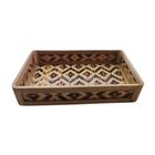 Pisces Bamboo Tray Jamdani Box Design Medium Assorted 14.5" x 8.5" 1 Piece