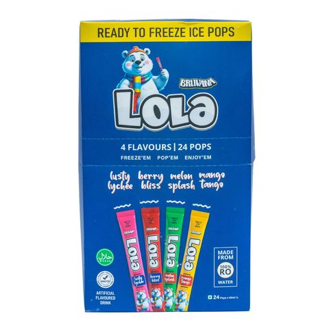 Bruvana Lola Ready To Freeze Ice Pops 24 Pieces