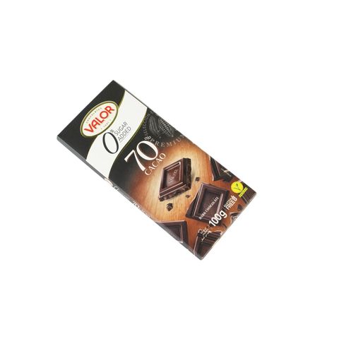 Valor 70% Dark Chocolate 0% Sugar Added 100g