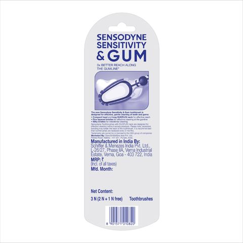 Sensodyne Sensitivity & Gum Toothbrush Family Pack 3 Pieces