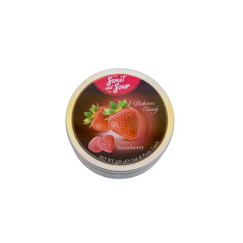 Mrs Sweet And Mr Sour Strawberry Soft Candy 128g