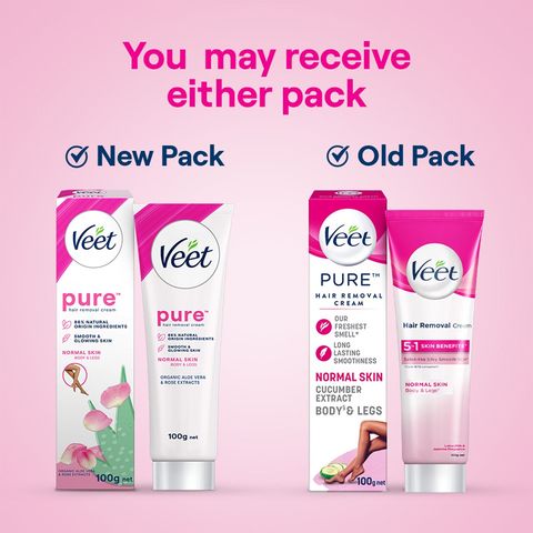 Veet Pure Hair Removal Cream for Normal Skin 100g