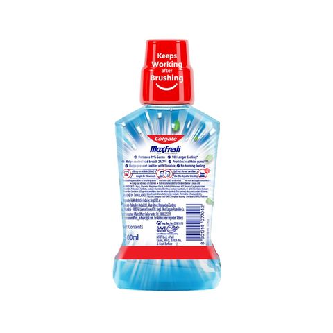 Colgate Maxfresh Plax Antibacterial Mouthwash Peppermint 500ml