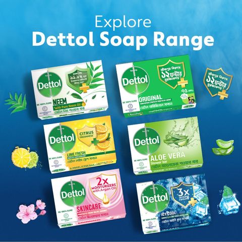 Dettol Soap Cool Odour Protection 125g