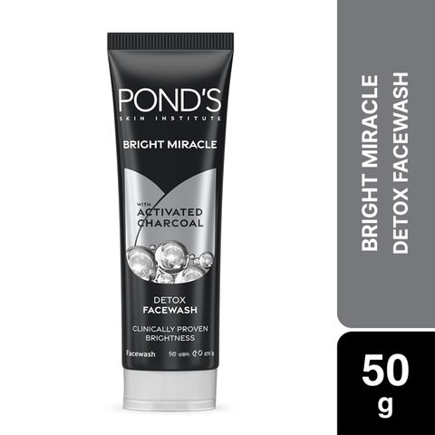 Pond's Bright Miracle With Activated Charcoal Detox Face Wash 50g