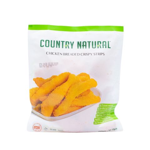 Country Natural Chicken Breaded Crispy Strips (12 Pieces ± 1 Pieces) 250g