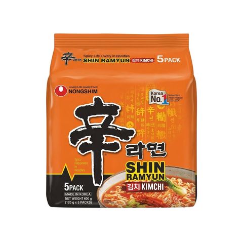 Nongshim Shin Kimchi Noodle Soup Family Pack 600g
