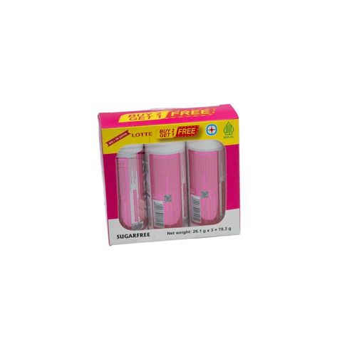 Buy 2, Get 1 Free Lotte Xylitol Mini Bottle Strawberry Mint 26.1g