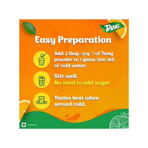 Tang Orange Flavoured Instant Drink Powder 75g