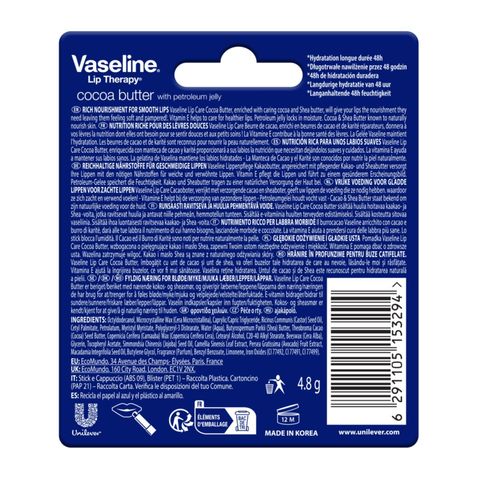 Vaseline Lip Therapy Cocoa Butter 4.8g