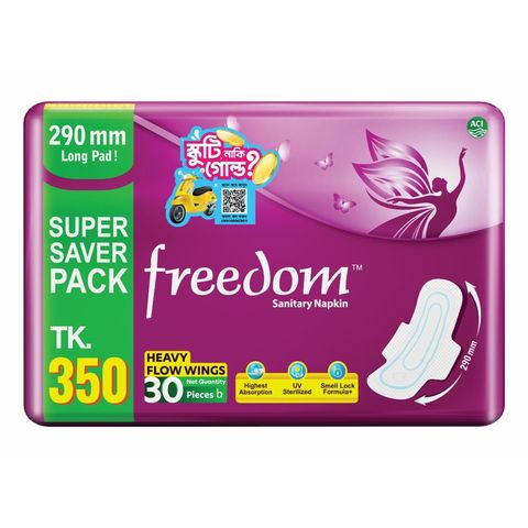 Freedom Heavy Flow Wings Sanitary Napkin Consumer Promo Pack 30 Pieces