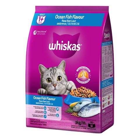 Whiskas Ocean Fish Flavour Cat Food Pet 3kg