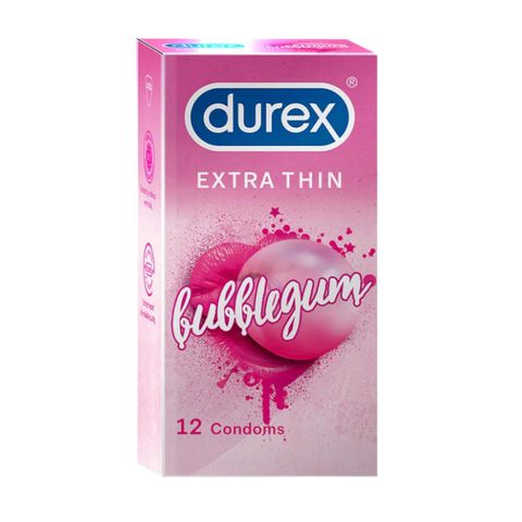 Durex Extra Thin Bubblegum Flavoured Condoms For Men 12 Pieces
