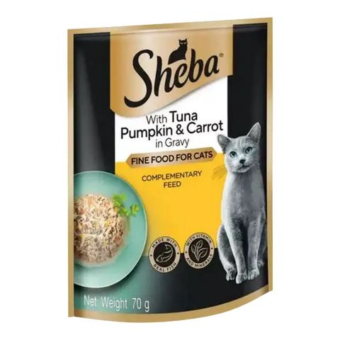 Sheba Tuna Pumpkin & Carrot In Gravy Cat Food 70g