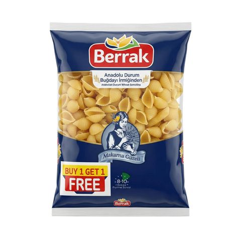 (Buy 1 & Get 1 Free) Berrak Big Mussel Pasta 500g