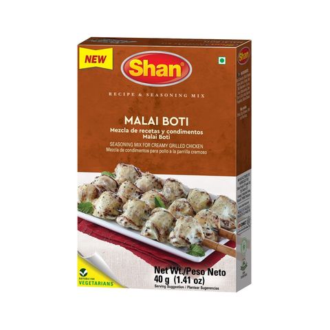 Shan Malai Boti Recipe & Seasoning Mix 40g