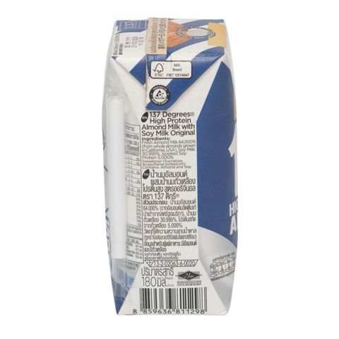 137 Degrees 11 Grams High Protin Almond Milk With Soy Milk 180ml