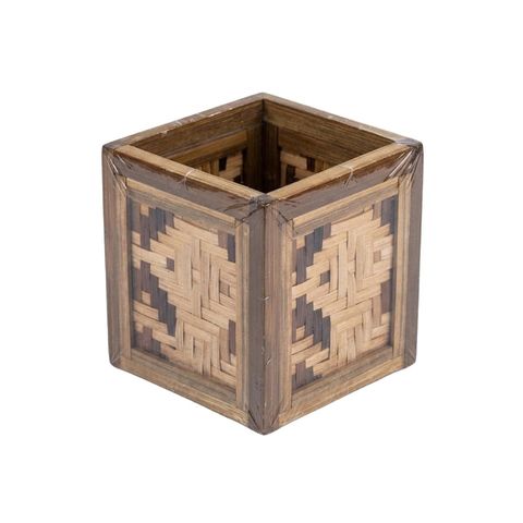 Pisces Bamboo Rectangular Pen Holder 1 Piece