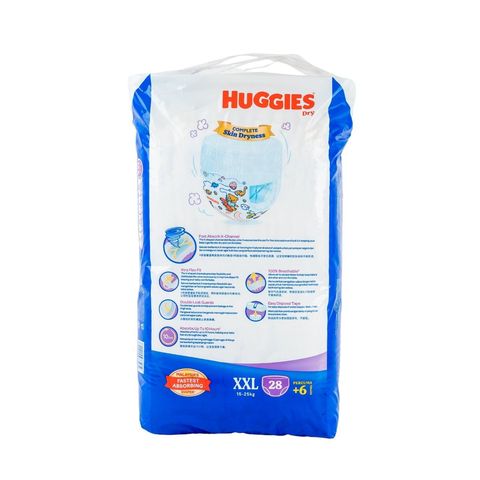 (Buy 28 & Get 6 Free) Huggies Dry Pants Baby Diaper Pant XXL (15-25kg)
