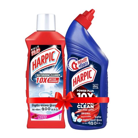 Harpic (Power Plus 750ml & Bathroom Cleaner 500ml) 1250ml