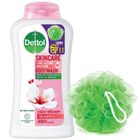 (Buy & Get Loofah Free) Dettol Skincare Bodywash Rose & Sakura Blossom 250ml