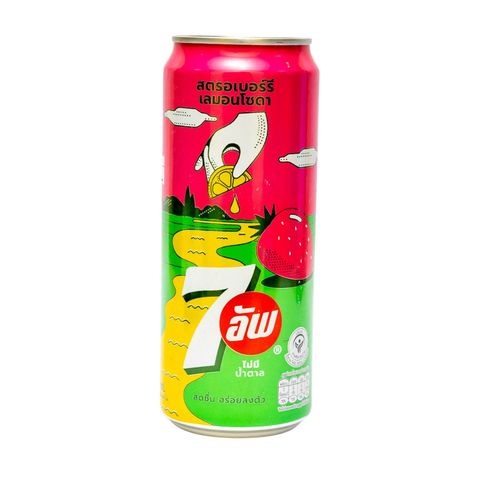 7up Zero Sugar Strawberry Lemon Soda 325ml